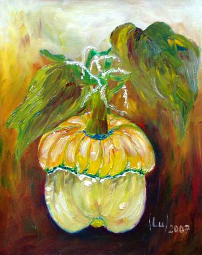 Obraz: "Ozdobna", Olej, autor: Lucyna Pawlak (Lu), 2007