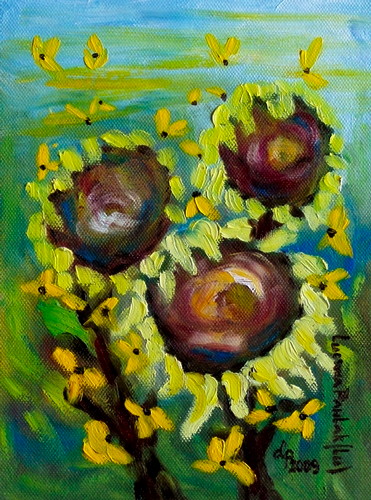 Obraz: „Powrót 10”, Olej, autor: Lucyna Pawlak (Lu), 2009