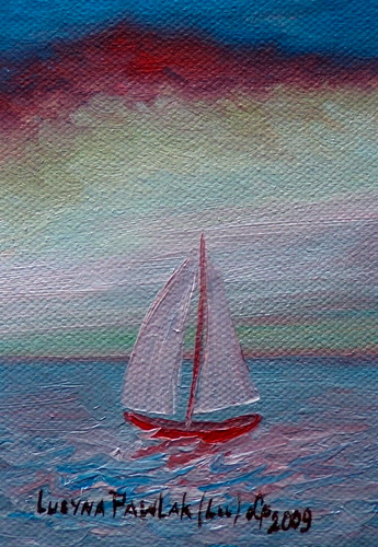 Painting: "Before climate 11", Oil, author: Lucyna Pawlak (Lu), 2009