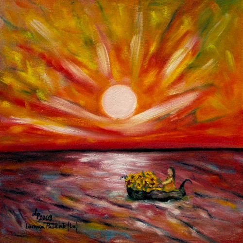 Painting: "Before climate 3", Oil, author: Lucyna Pawlak (Lu), 2009