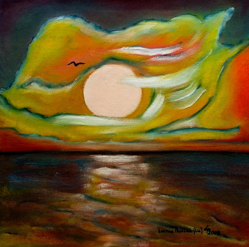 Painting: "Before climate 4", Oil, author: Lucyna Pawlak (Lu), 2009