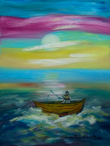 Obraz: „Przed klimatem 5”, Olej, autor: Lucyna Pawlak (Lu), 2009