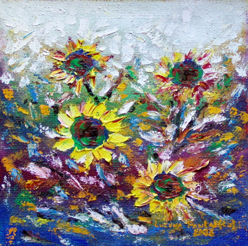 Painting: "Perversity", Olej na płótnie jutowym, author: Lucyna Pawlak (Lu), 2008