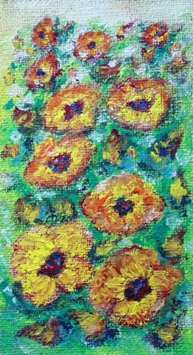 Painting: "Wild flowers 4", Oil, author: Lucyna Pawlak (Lu), 2008