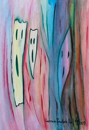 Obraz: „Sęki 3”, Akwarela, autor: Lucyna Pawlak (Lu), 2009