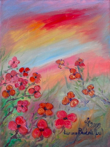Obraz: „Śmiało pod wiatr 3”, Olej, autor: Lucyna Pawlak (Lu), 2009