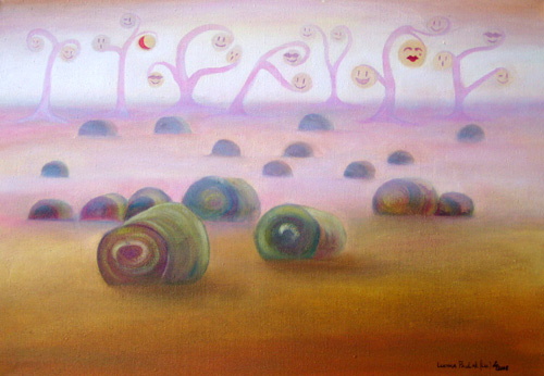 Obraz: "Trzy światy", Olej, autor: Lucyna Pawlak (Lu), 2008