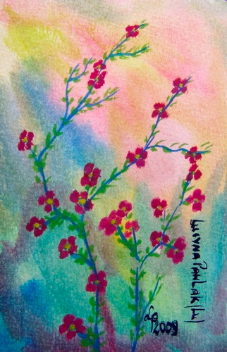 Painting: "September evening 9", Watercolour, author: Lucyna Pawlak (Lu), 2009