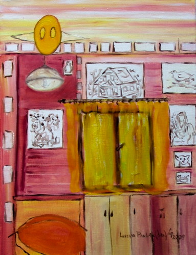 Painting: "Dump tradition and pressure", Oil, author: Lucyna Pawlak (Lu), 2009