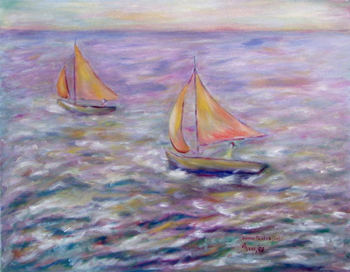 Obraz: "W południe", Olej, autor: Lucyna Pawlak (Lu), 2007