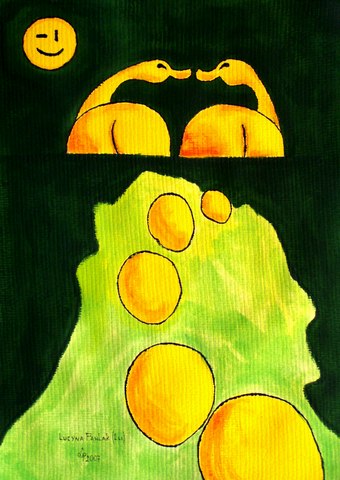 Painting: "Natural - rural", Tempera, author: Lucyna Pawlak (Lu), 2007