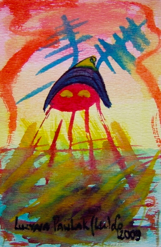 Painting: "Range", Watercolour, author: Lucyna Pawlak (Lu), 2009