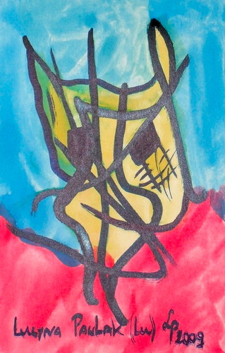 Painting: "Range 100", Watercolour, author: Lucyna Pawlak (Lu), 2009