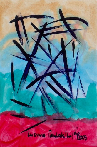 Painting: "Range 121", Watercolour, author: Lucyna Pawlak (Lu), 2009