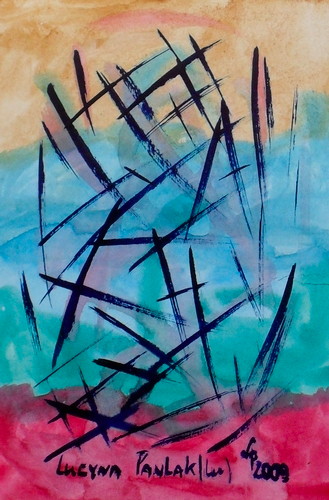 Painting: "Range 122", Watercolour, author: Lucyna Pawlak (Lu), 2009