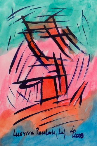 Painting: "Range 123", Watercolour, author: Lucyna Pawlak (Lu), 2009