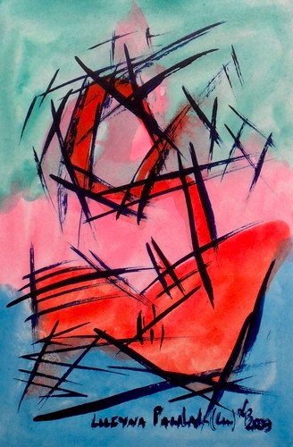 Painting: "Range 124", Watercolour, author: Lucyna Pawlak (Lu), 2009