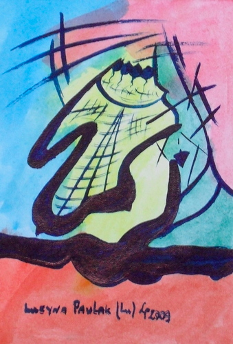 Painting: "Range 128", Watercolour, author: Lucyna Pawlak (Lu), 2009