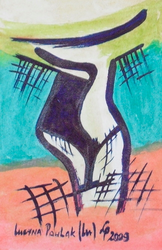Painting: "Range 129", Watercolour, author: Lucyna Pawlak (Lu), 2009