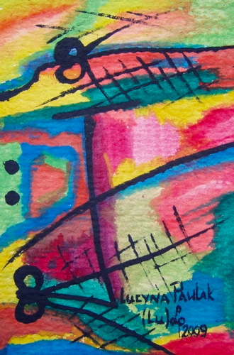 Painting: "Range 13", Watercolour, author: Lucyna Pawlak (Lu), 2009