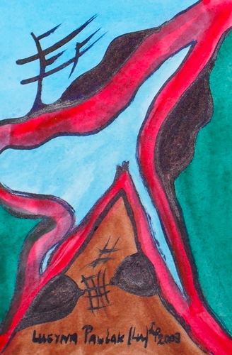 Painting: "Range 132", Watercolour, author: Lucyna Pawlak (Lu), 2009