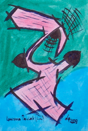 Painting: "Range 133", Watercolour, author: Lucyna Pawlak (Lu), 2009