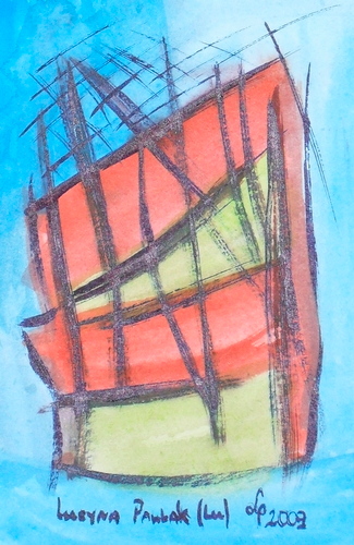 Painting: "Range 136", Watercolour, author: Lucyna Pawlak (Lu), 2009