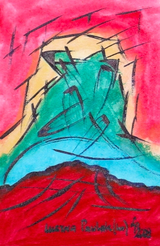 Painting: "Range 138", Watercolour, author: Lucyna Pawlak (Lu), 2009