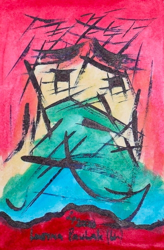 Painting: "Range 140", Watercolour, author: Lucyna Pawlak (Lu), 2009