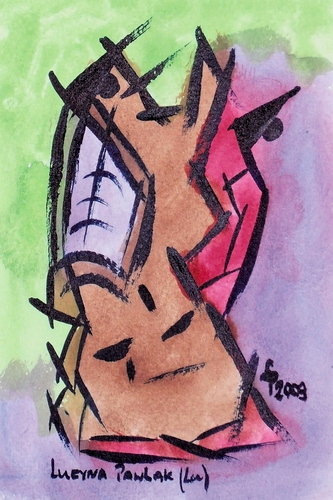 Painting: "Range 155", Watercolour, author: Lucyna Pawlak (Lu), 2009