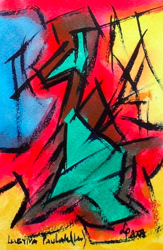 Painting: "Range 164", Watercolour, author: Lucyna Pawlak (Lu), 2009
