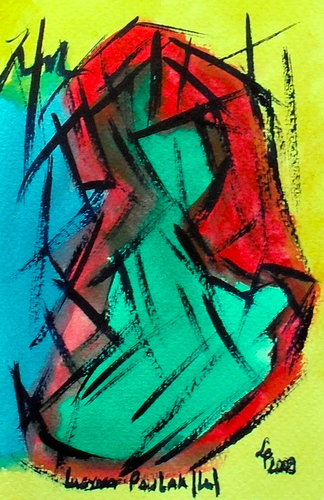 Painting: "Range 165", Watercolour, author: Lucyna Pawlak (Lu), 2009