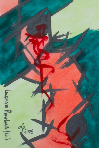 Painting: "Range 186", Watercolour, author: Lucyna Pawlak (Lu), 2009