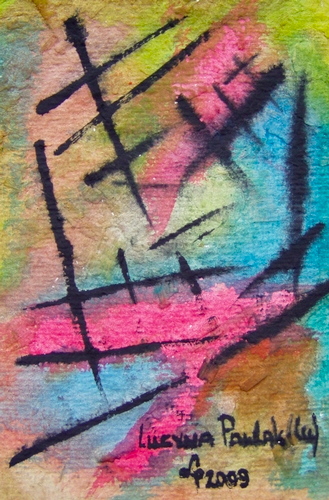 Painting: "Range 19", Watercolour, author: Lucyna Pawlak (Lu), 2009
