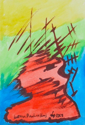 Painting: "Range 190", Watercolour, author: Lucyna Pawlak (Lu), 2009