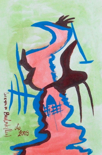 Painting: "Range 197", Watercolour, author: Lucyna Pawlak (Lu), 2009