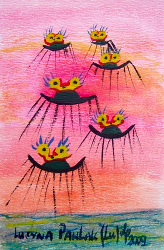 Painting: "Range 2", Watercolour, author: Lucyna Pawlak (Lu), 2009