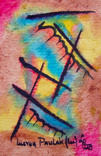 Painting: "Range 21", Watercolour, author: Lucyna Pawlak (Lu), 2009