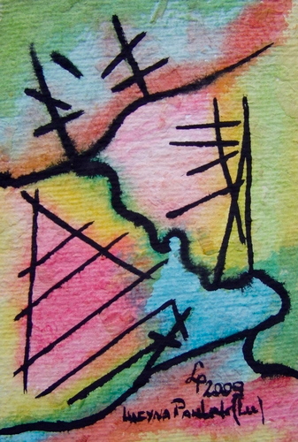Painting: "Range 22", Watercolour, author: Lucyna Pawlak (Lu), 2009