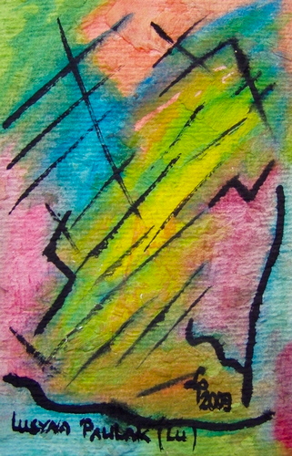 Painting: "Range 24", Watercolour, author: Lucyna Pawlak (Lu), 2009