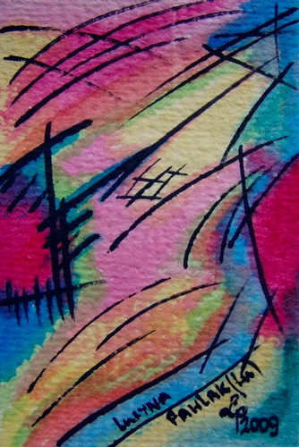 Painting: "Range 25", Watercolour, author: Lucyna Pawlak (Lu), 2009