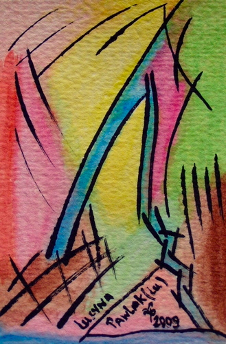 Painting: "Range 27", Watercolour, author: Lucyna Pawlak (Lu), 2009