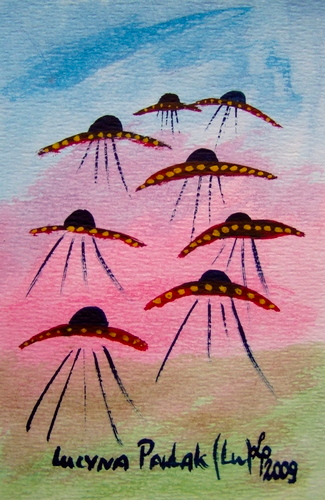 Painting: "Range 3", Watercolour, author: Lucyna Pawlak (Lu), 2009