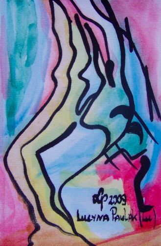 Painting: "Range 32", Watercolour, author: Lucyna Pawlak (Lu), 2009