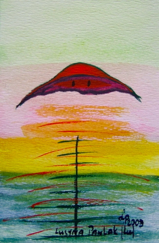 Painting: "Range 4", Watercolour, author: Lucyna Pawlak (Lu), 2009