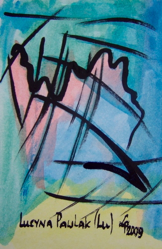 Painting: "Range 41", Watercolour, author: Lucyna Pawlak (Lu), 2009