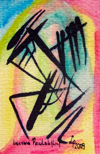 Painting: "Range 42", Watercolour, author: Lucyna Pawlak (Lu), 2009