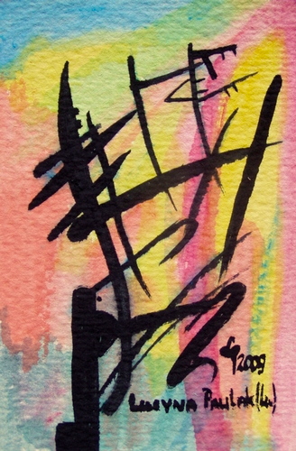 Painting: "Range 44", Watercolour, author: Lucyna Pawlak (Lu), 2009