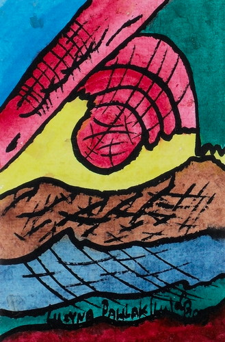 Painting: "Range 63", Watercolour, author: Lucyna Pawlak (Lu), 2009