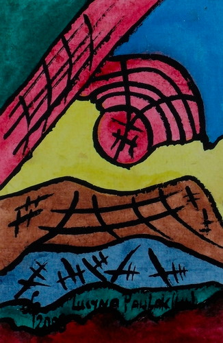 Painting: "Range 64", Watercolour, author: Lucyna Pawlak (Lu), 2009
